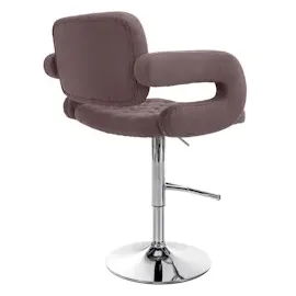 CLP 2er Set Barhocker Dublin Stoff braun