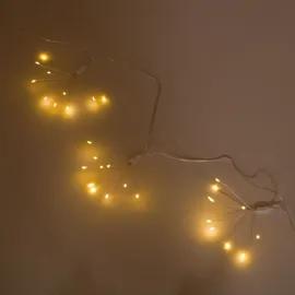Bulgari esotec Solar Deko-Lichterkette Feuerwerk mit 100 warmweißen LEDs 102575 - Weiß