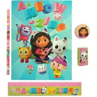 Gabby's dollhouse Notizblock Schreibset Notizbuch, Aufkleber, Stift, Radiergummi &