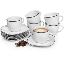 sänger Bilgola Kaffeetassen Set 12-tlg. schwarz
