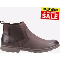 Hush Puppies Tyrone Leder Memory Foam Herren Slipper Stiefel Brown