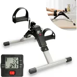 Fiqops Mini Heimtrainer Fahrrad Cardiotraining Radfahren Indoor Bike Speedbike Home LCD - Schwarz