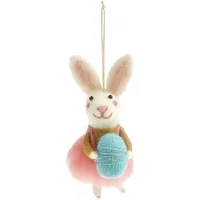 Rico Design Aufhänger Filz-Hase mit Osterei, 14 x 5