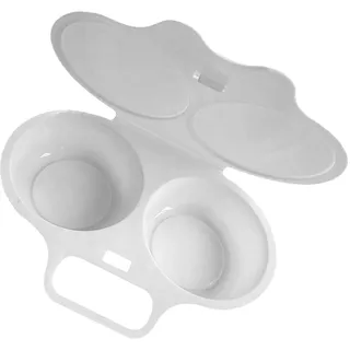 MUMIAO Eierkocher für die Mikrowelle,2-Fach Mikrowellen-Omelette-Maker - Spiegelei-Werkzeug Sparen Sie Zeit mit Wasserfilterschüssel, doppelschichtiges Design für Maiskuchen, Spiegeleier, Sandwich