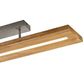 Trio LED Deckenleuchte Brad aus Holz inkl. 27 Watt LED, Switch Dimmer, Braun