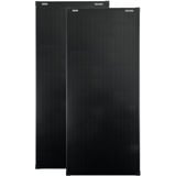 Solarmodule 2 Stück 100 Watt schwarz Mono Solarpanel Solarzelle 1200x545x35 3043