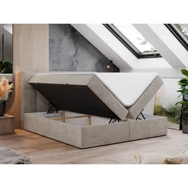 MKS Meble Boxspringbett 160 x 200 cm H3 Beige