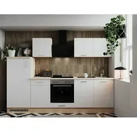 Respekta Küchenzeile Letizia  (Breite: 270 cm, Weiß, Mit Elektrogeräten)