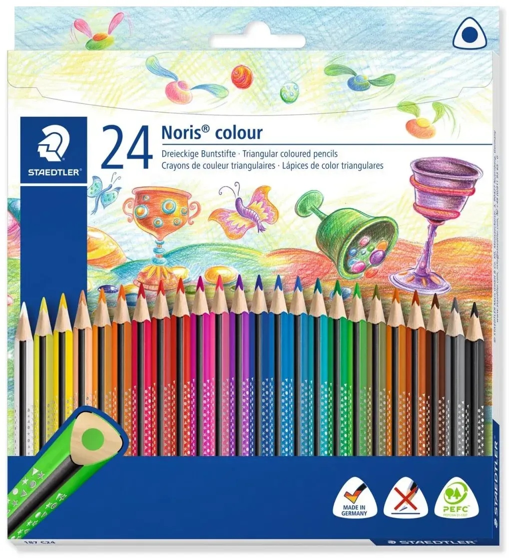 Staedtler 187 Schwarz, Blau, Bordeaux, Braun, Grün, Hellblau, Hellgrün, Hellgrau, Magenta, Malve, Orange, Pfirsich, Rot, Türkis, Violett, Weiß, Gelb 24 Stück(e)