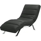 Ravensberger Werkstätten Relaxliege Swing Leder 65 x 95 x 171 cm Schwarz mit Kopfteil