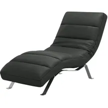 Ravensberger Werkstätten Relaxliege Swing Leder 65 x 95 x 171 cm Schwarz mit Kopfteil