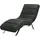 Ravensberger Werkstätten Relaxliege Swing Leder 65 x 95 x 171 cm Schwarz mit Kopfteil