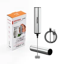 GRIFEMA Elektrischer Milchaufschäumer silber