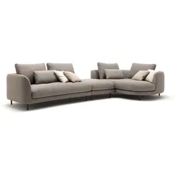 Rolf Benz Ecksofa 555 Kumo Stoff Beigegrau