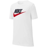 Nike Sportswear Baumwoll­T-Shirt für ältere Kinder White/Obsidian/University Red, 13 Jahre EU