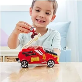 Paw Patrol Mighty Kinofilm Fahrzeug von Marshall mit Welpenfigur Rot/Gelb