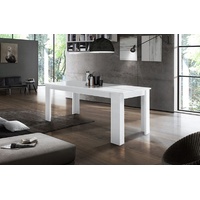 Esszimmertisch Küchentisch Esstisch Auszugtisch Holztisch Tisch "Jesolo I" Weiß-Hochglanz