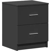 vidaXL Nachtschrank mit 2 Schubladen 40 x 36 x 50 cm Schwarz