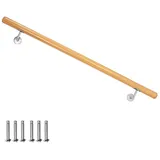 V2Aox Handlauf Buche Holz Handlauf Treppengeländer Wandhandlauf Treppe 50 - 500 cm, 110 cm Gesamtlänge 110 cm