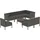 vidaXL 9-tlg. Garten-Lounge-Set mit Auflagen grau