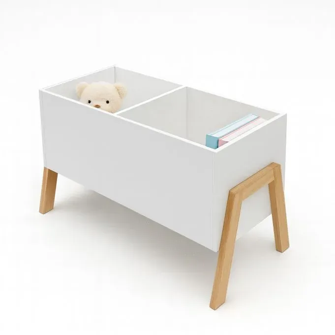 Relaxdays Bücherregal für Kinder Weiß,Hellbraun