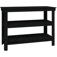 VidaXL Werkbank Schwarz 110,5x50x80 cm Massivholz Kiefer