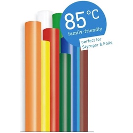 Steinel Heißklebesticks 7mm 150mm Bunt, Rot, Gelb, Grün, Orange, Weiß, Braun, Schwarz 96g 16St.