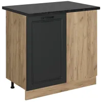 Vicco Eckunterschrank R-Line, Anthrazit Landhaus/Goldkraft Eiche, 86 cm, AP