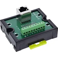 InLine InLine® RJ45 Breakout-Buchse an 9-pol. Schraubklemme, Hutschiene, geschirmt