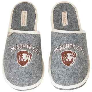 ADELHEID Prachtkerl Pantoffeln Grau 44