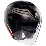 AGV Irides Bologna Jethelm - Matt Schwarz/Grau/Rot/Grün - XL