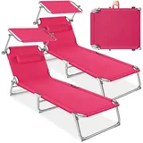 Tectake Chloé 190 x 68 x 65 cm Rosa