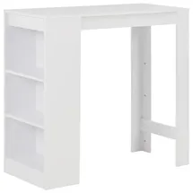 vidaXL Bartisch mit Regal 110 x 50 x 103 cm Weiß