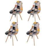 4er-set Skandinavische Stuhlhussen, Stretch-esszimmerstuhlhussen, Universelle Stuhlhussen Ohne Armlehnen Für Wohnzimmer, Küche, Heimdekoration Fliti