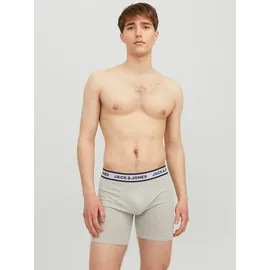JACK & JONES Solid Boxershorts 3 Einheiten Light Grey Melange / Pack White Navy Blazer M