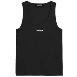 Barrow Unisex. S5BWUATA081 Basic-T-Shirt schwarz (L), Lässig, Baumwolle, Ärmellos / Hosenträger