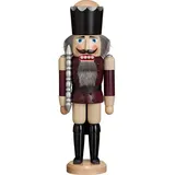 Seiffener Volkskunst eG Seiffener Volkskunst Nussknacker König Esche lasiert aubergine 39 cm