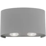 Paul Neuhaus Außenwandleuchte Aluminium, Kunststoff, Metall, Stahl 8,0 cm inkl. LED grau