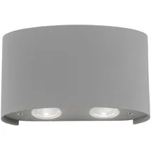 Paul Neuhaus Außenwandleuchte Aluminium, Kunststoff, Metall, Stahl 8,0 cm inkl. LED grau