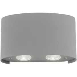 Paul Neuhaus Außenwandleuchte Aluminium, Kunststoff, Metall, Stahl 8,0 cm inkl. LED grau
