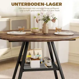 Homcom Küchentisch Ø 100 cm braun