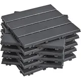 SoBuy Terrassenfliesen Klicksystem Schwarz 45 x 45 cm 45 St.