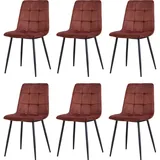 Hti-Living HTI-Living, Stühle, Esszimmerstuhl 6er Set Braun Mesa