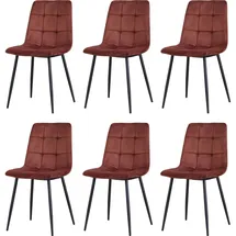 Hti-Living HTI-Living, Stühle, Esszimmerstuhl 6er Set Braun Mesa