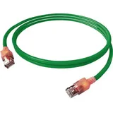EasyLan CS1OGADAD0015 Netzwerkkabel, Patchkabel CAT 6a S/FTP 1.5m Grün 1,5 m Cat.6A (Class EA), mit LED 1St.