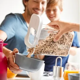 Emsa Optima rechteckig transparent weiß 1,6 l 2-teiliges Set