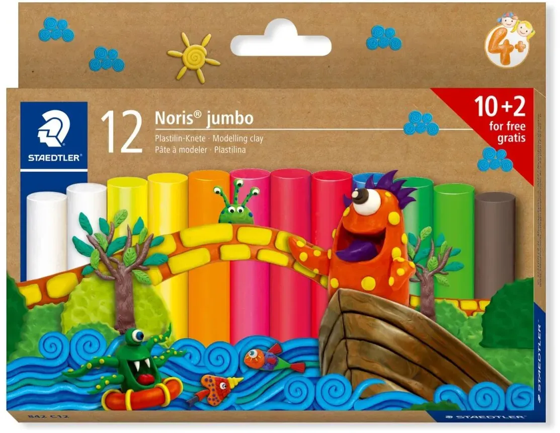 Staedtler 842 C12 Töpferei-/ Modellier-Material Modellierton 200 g Mehrfarbig 1 Stück(e)