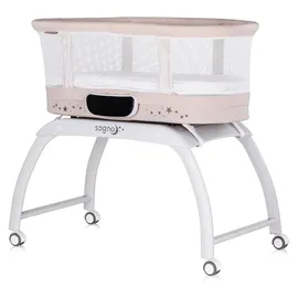 Chipolino Beistellbett Sogno 2 in 1 Spieltisch, Fernbedienung, eingebaute Waage beige