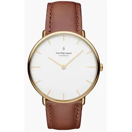 Nordgreen Native Quarz Leder 36 mm NR36GOLEBRXX