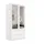 lookway Kleiderschrank HANA SS-90 2-türig 90 x 200 cm Kunststoff Holznachbildung Weiß